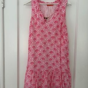 Oliphant Tiered Short Dress- Pink